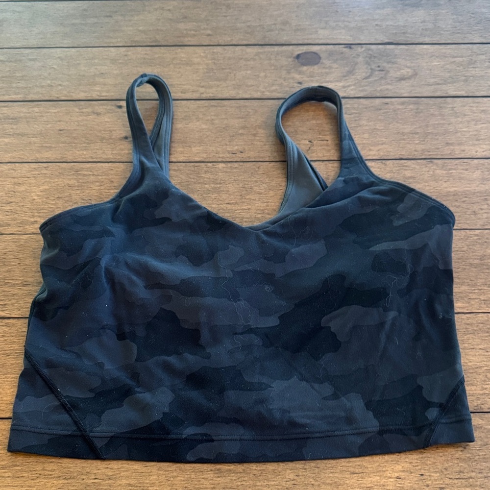 Women's lululemon Camo Crop Top Built In Bra